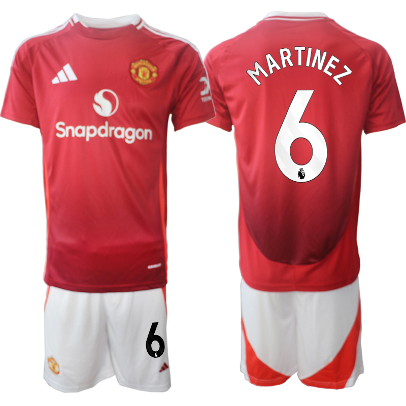 Men 2024-2025 Club Manchester United home Red #6 Soccer Jersey->manchester united jersey->Soccer Club Jersey